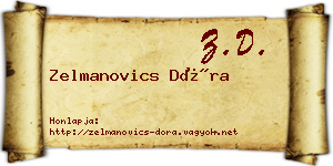 Zelmanovics Dóra névjegykártya